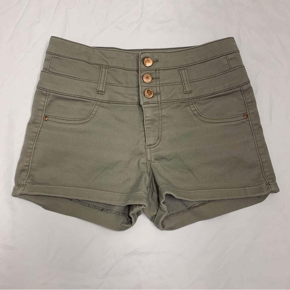 Grey/Brown High Waisted Shorts